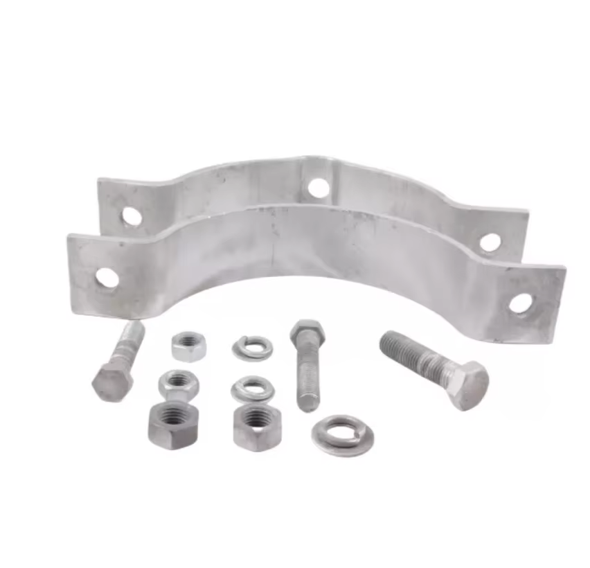 Galvanized Steel Utility Pole Mounting Band Clamp
